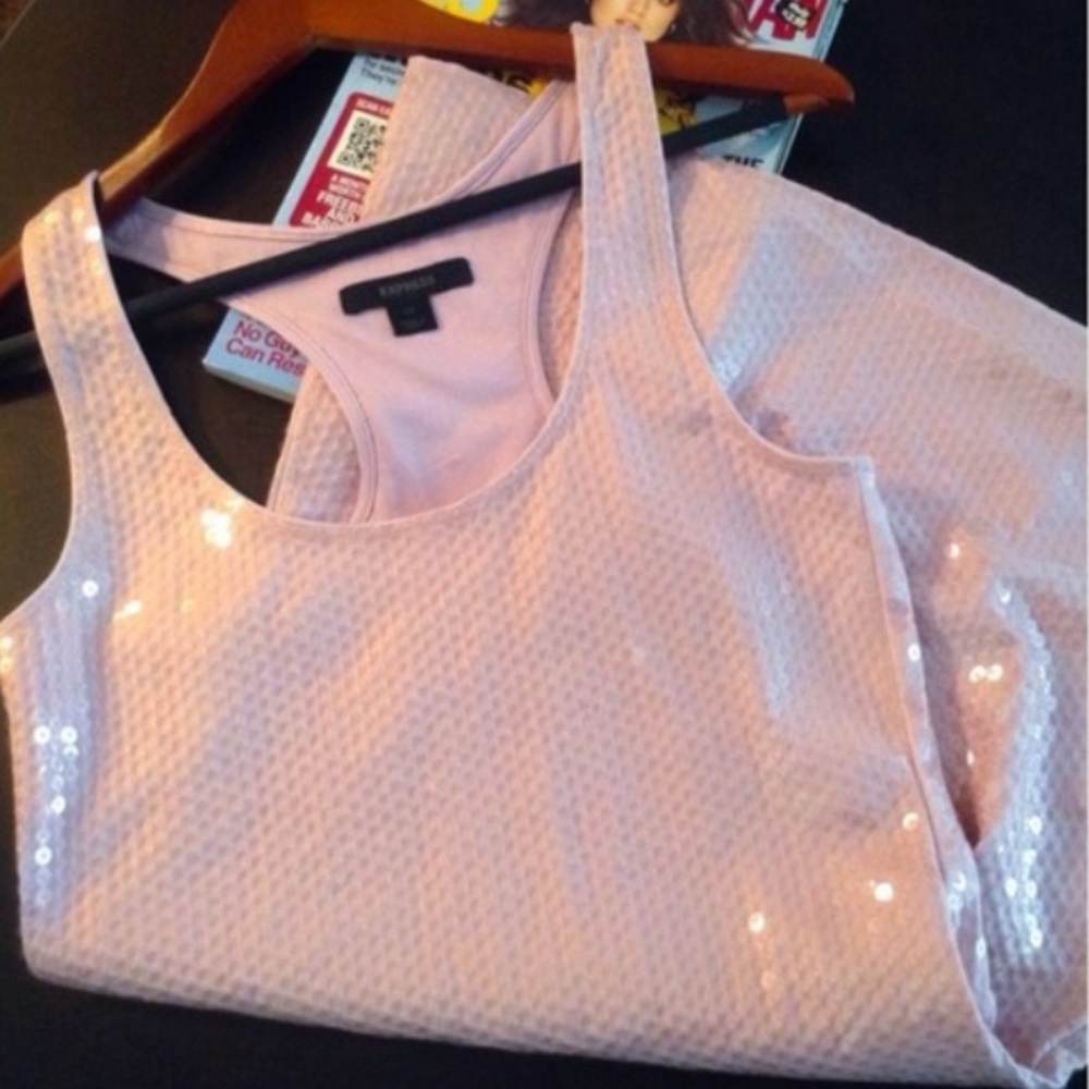 Express sequin blush mini dress! - Picture 4 of 4